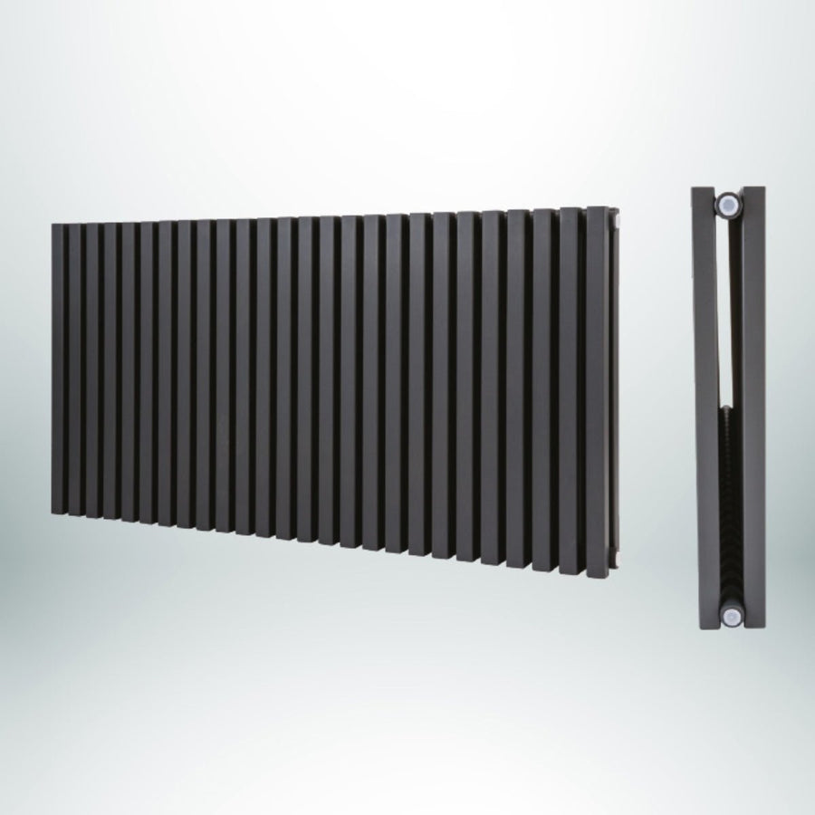 DRQ24600810HAD5 - Warmhaus Aquarius Double Panel Horizontal Radiator in Anthracite - Coa Living