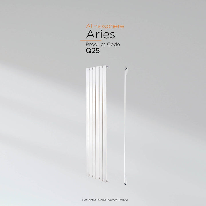 DRQ25160218VWS1 - Warmhaus Aries Single Panel Vertical Radiator in White - Coa Living