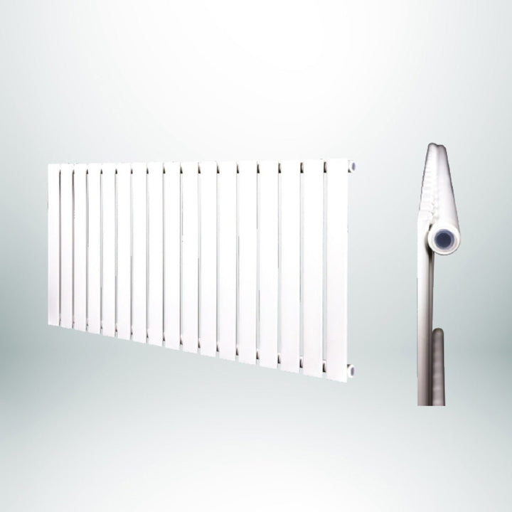 DRQ27600440HWS1 - Warmhaus Lyra Single Panel Horizontal Radiator in White - Coa Living