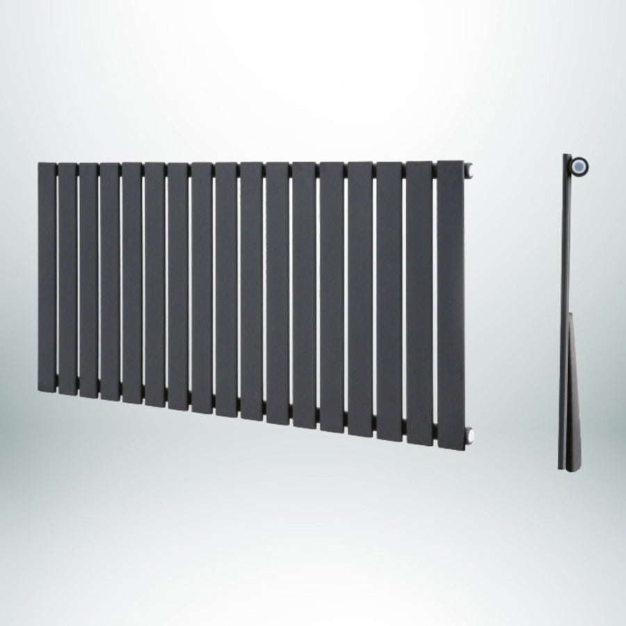 DRQ28600440HAS1 - Warmhaus Gemini Single Panel Horizontal Radiator in Anthracite - Coa Living