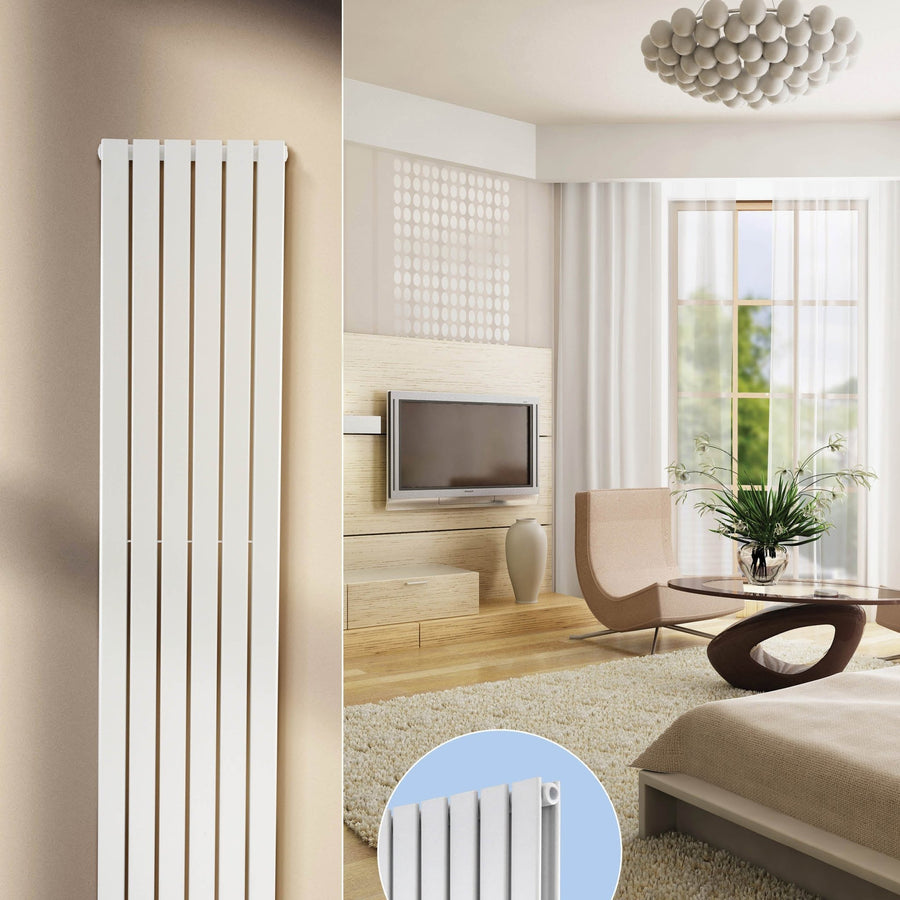 DRQ30160218VWD1 - Warmhaus Pisces Double Panel Vertical Radiator in White - Coa Living