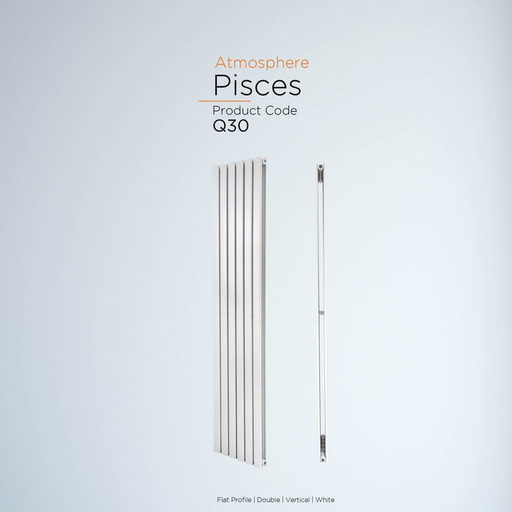 DRQ30160218VWD1 - Warmhaus Pisces Double Panel Vertical Radiator in White - Coa Living