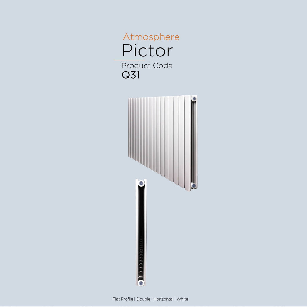 DRQ31600440HWD1 - Warmhaus Pictor Double Panel Horizontal Radiator in White - Coa Living