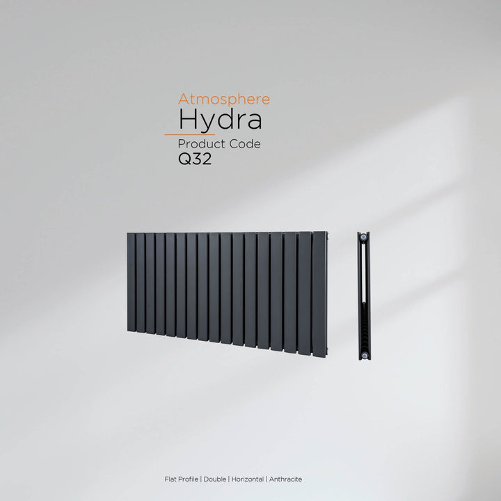 DRQ32600440HAD1 - Warmhaus Hydra Double Panel Horizontal Radiator in Anthracite - Coa Living