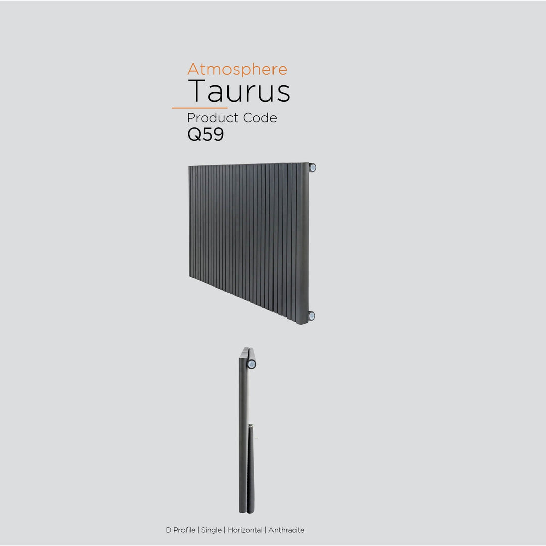 DRQ59600790HAS1 - Warmhaus Taurus Single Panel Horizontal Radiator in Anthracite - Coa Living