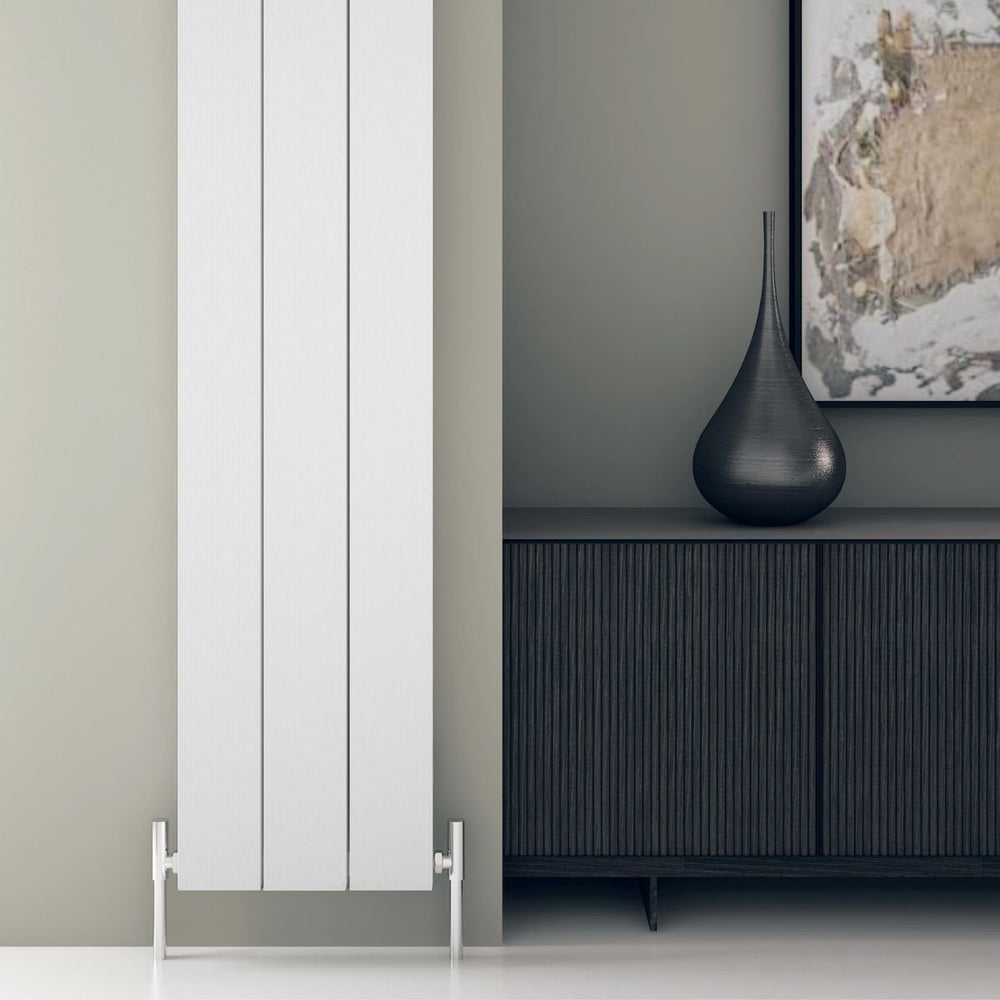 ELV 0370180003 TXW - Carisa Elvino Aluminium Central Heating Radiator in Textured White - Coa Living