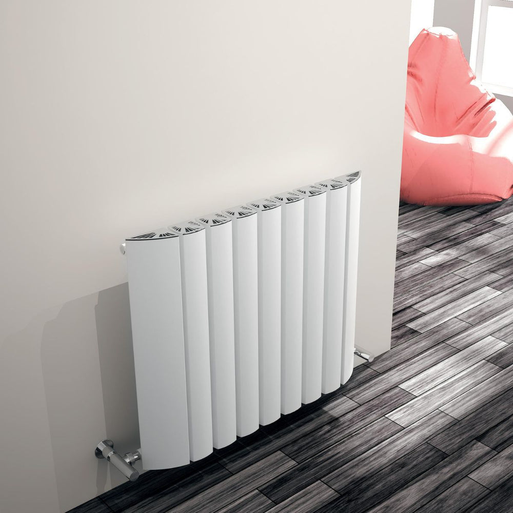 GAI 0355180004 TXW - Carisa Gaia Aluminium Central Heating Radiator in Textured White - Coa Living