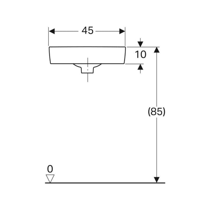 - Geberit Selnova Compact Wall Mounted Corner Vanity Unit and Basin in Grey - 501483001 - Coa Living