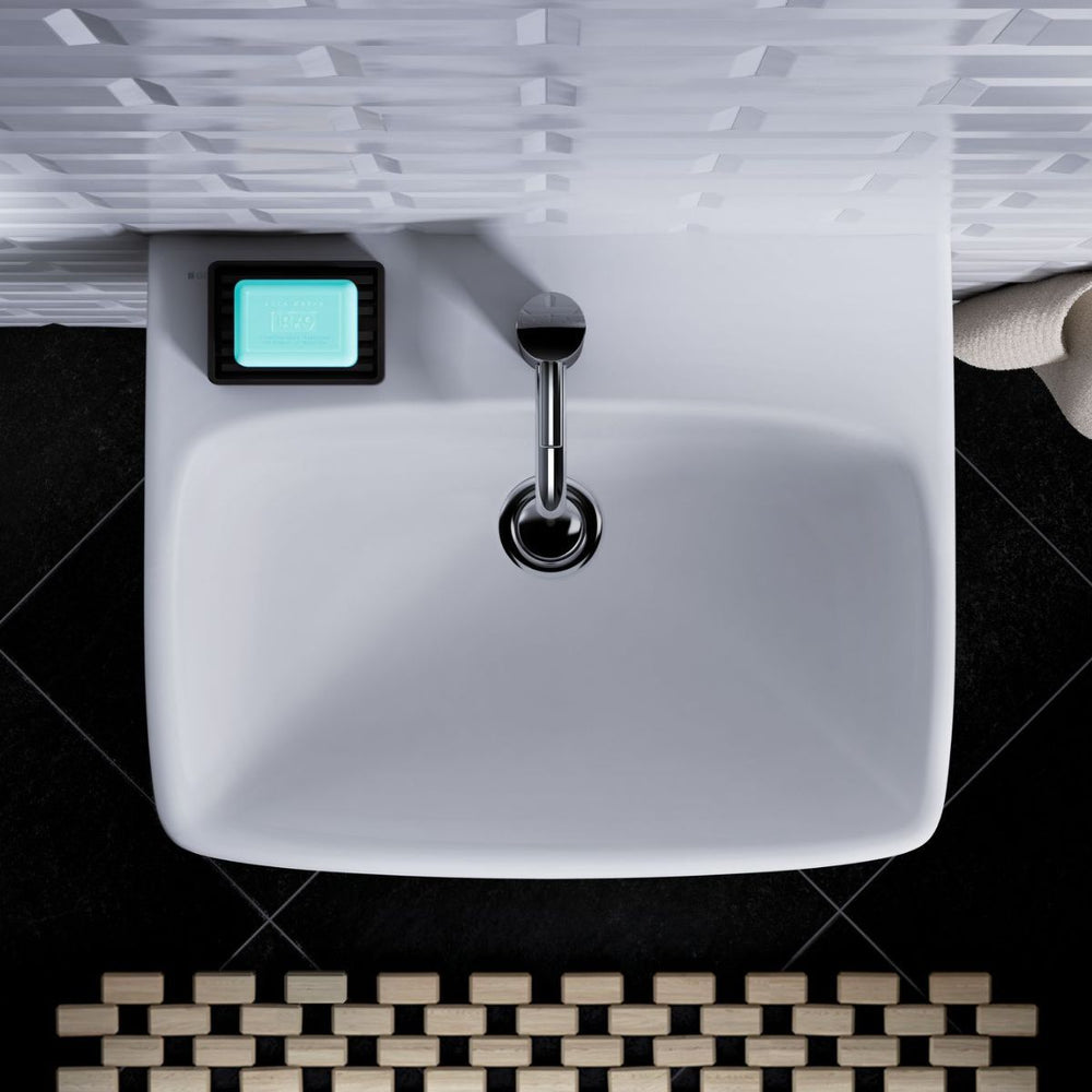 - Geberit Selnova Square 50cm 1 Tap Hole Basin with Pedestal Options - Coa Living