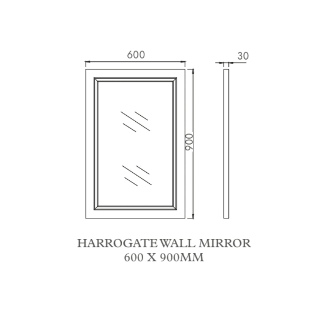 HARR-6X9MIRR-SPA - Harrogate Wooden Framed Bathroom Mirror - Coa Living