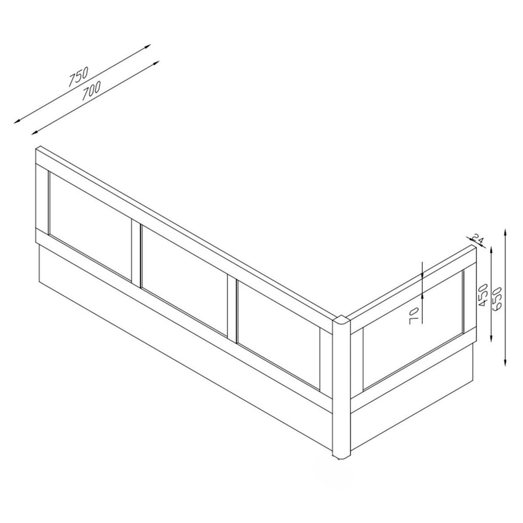 HARR-END001-SPA - Harrogate Wooden End Bath Panel - Coa Living