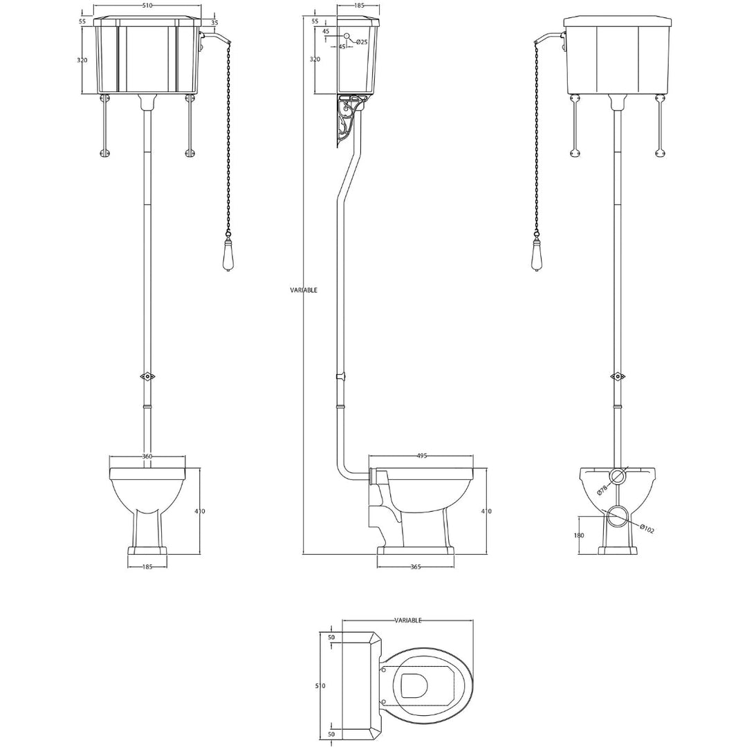 - Harrogate High Level Toilet - Coa Living