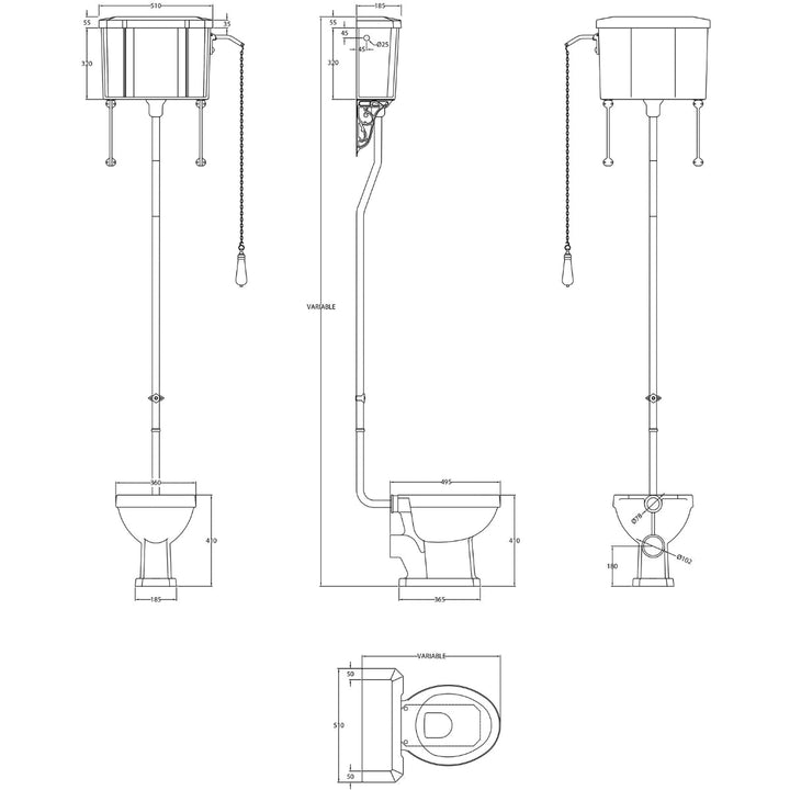 - Harrogate High Level Toilet - Coa Living