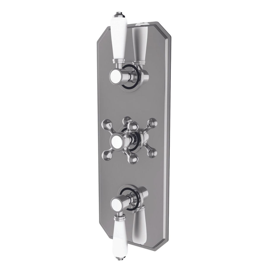 - Harrogate Triple Concealed Thermostatic Shower Valve in Chrome - Coa Living