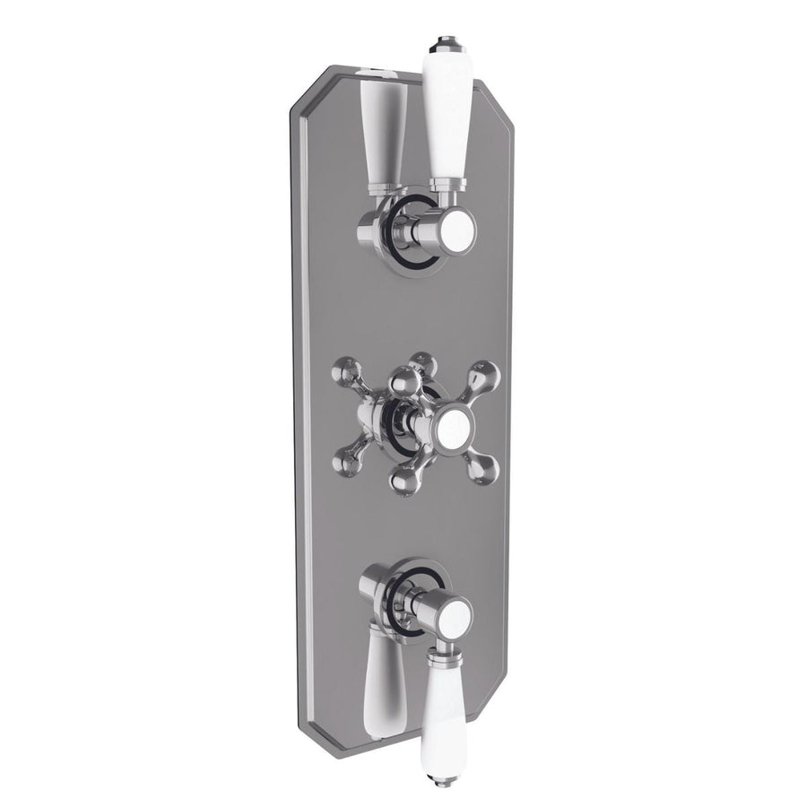 - Harrogate Triple Concealed Thermostatic Shower Valve with Diverter in Chrome - Coa Living