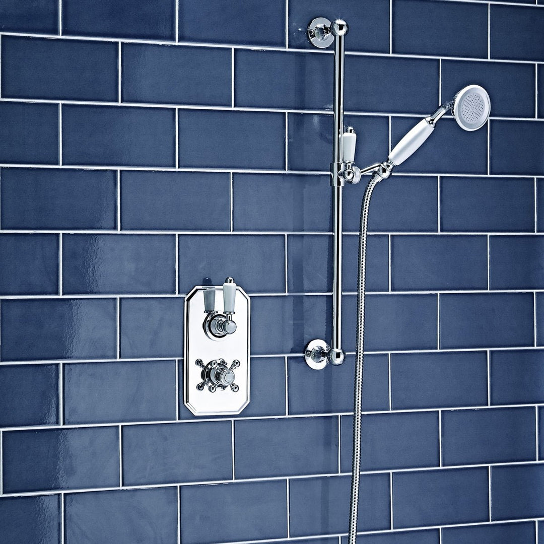 - Harrogate Twin Concealed Thermostatic Shower Valve in Chrome - Coa Living