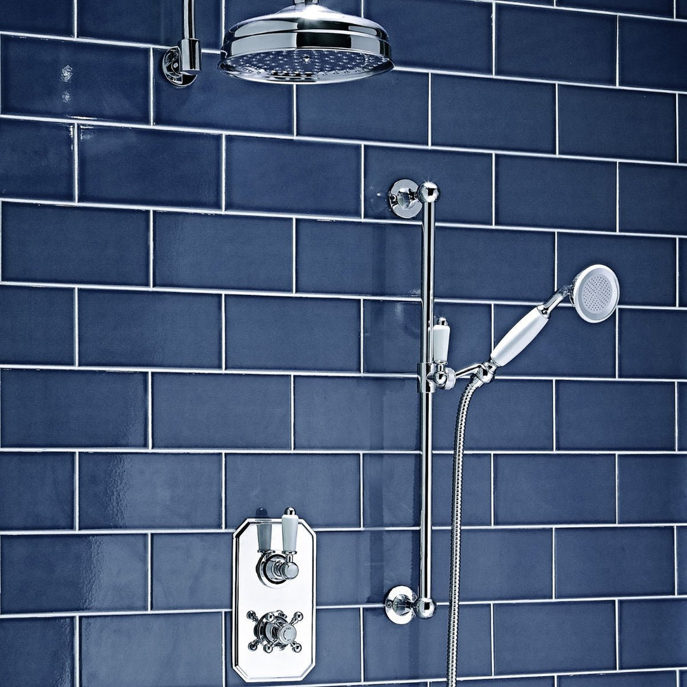 - Harrogate Twin Concealed Thermostatic Shower Valve with Diverter in Chrome - Coa Living