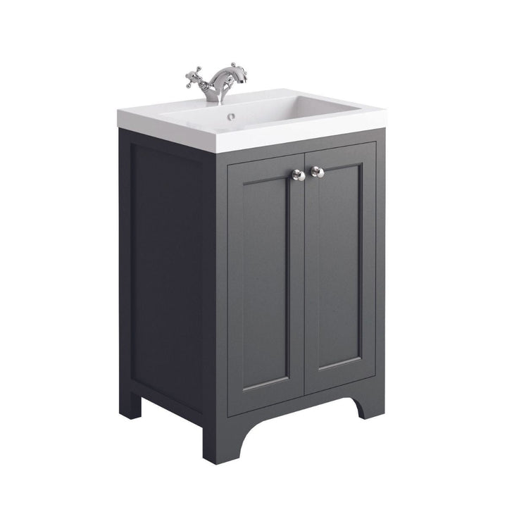 HARRPACK006 - Harrogate Brunswick 600mm Vanity Unit with Ceramic Basin - Coa Living