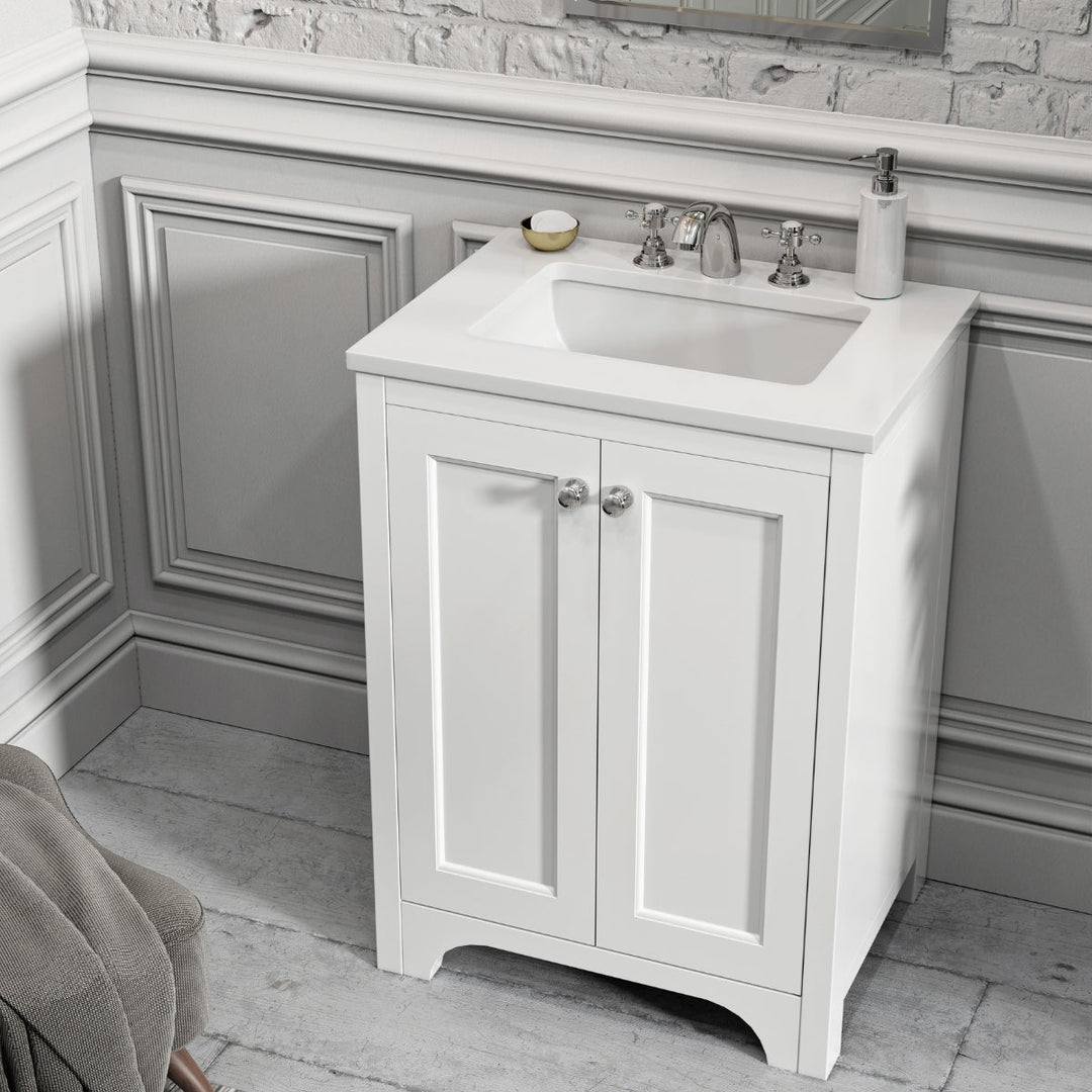 HARRPACK007 - Harrogate Brunswick 600mm Vanity Unit with Undermount Basin - Coa Living