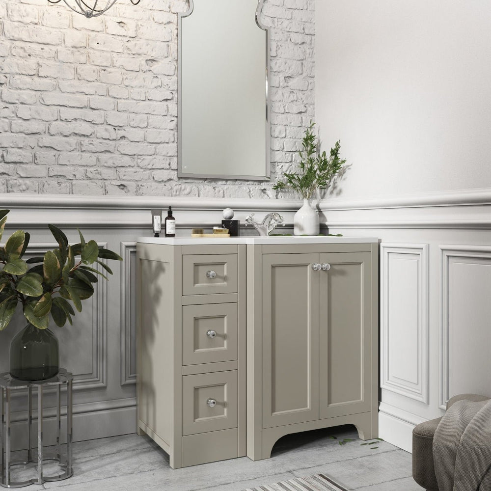 HARRPACK015 - Harrogate Brunswick 900mm Return Vanity Unit - Coa Living