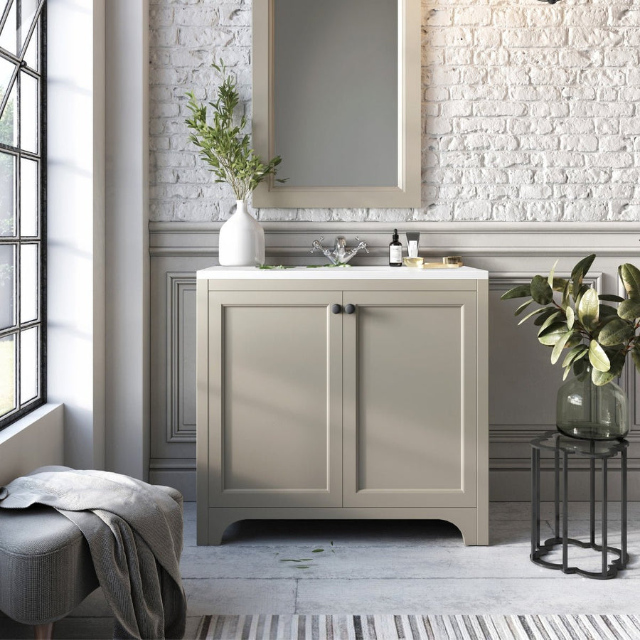 HARRPACK032 - Harrogate Brunswick 900mm Vanity Unit with Ceramic Basin - Coa Living