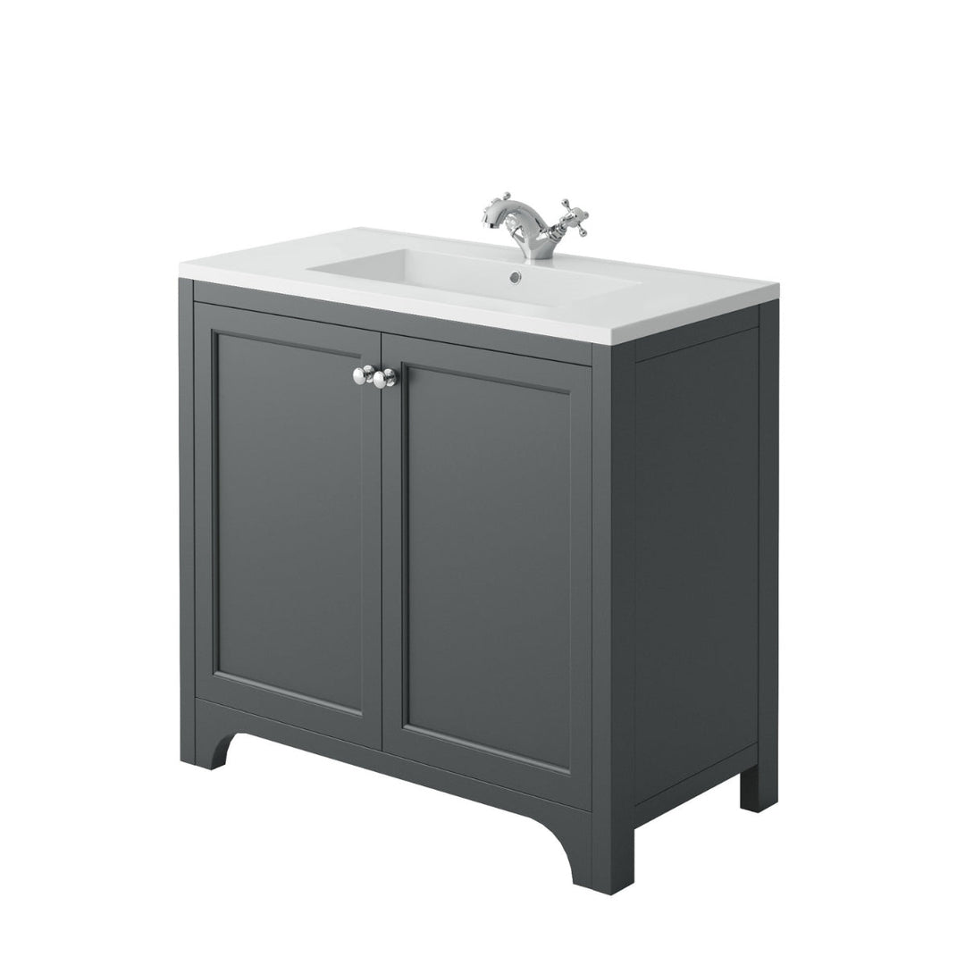 HARRPACK033 - Harrogate Brunswick 900mm Vanity Unit with Ceramic Basin - Coa Living