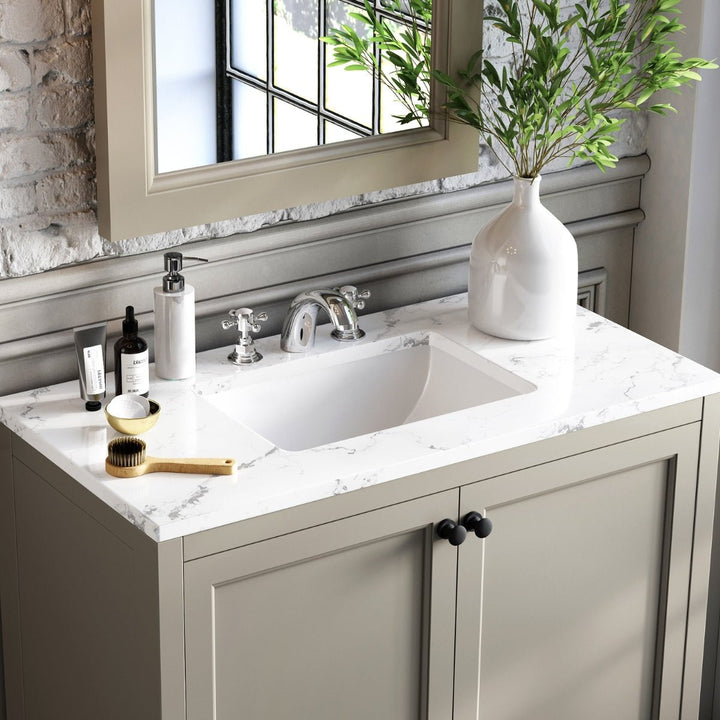 HARRPACK037 - Harrogate Brunswick 900mm Vanity Unit with Undermount Basin - Coa Living