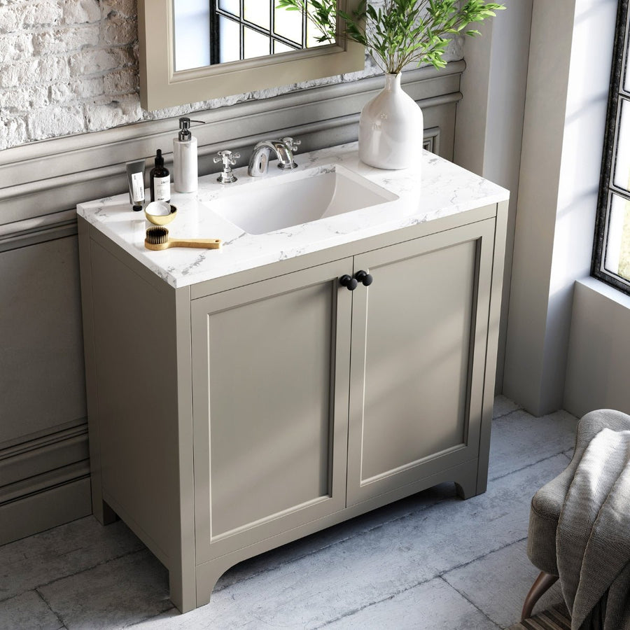 HARRPACK037 - Harrogate Brunswick 900mm Vanity Unit with Undermount Basin - Coa Living