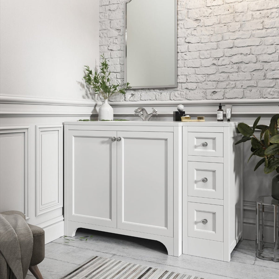 HARRPACK046 - Harrogate Brunswick 1200mm Return Vanity Unit - Coa Living