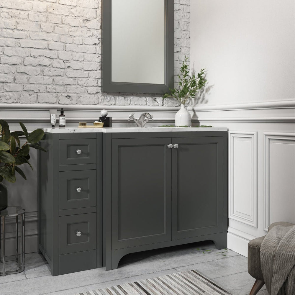 HARRPACK046 - Harrogate Brunswick 1200mm Return Vanity Unit - Coa Living