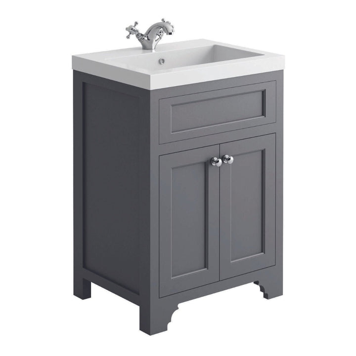 HARRPACK060 - Harrogate Ripley 600mm Vanity Unit with Ceramic Basin - Coa Living