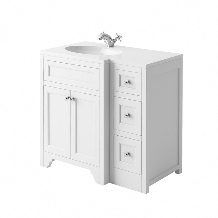 HARRPACK073 - Harrogate Ripley 900mm Return Vanity Unit - Coa Living