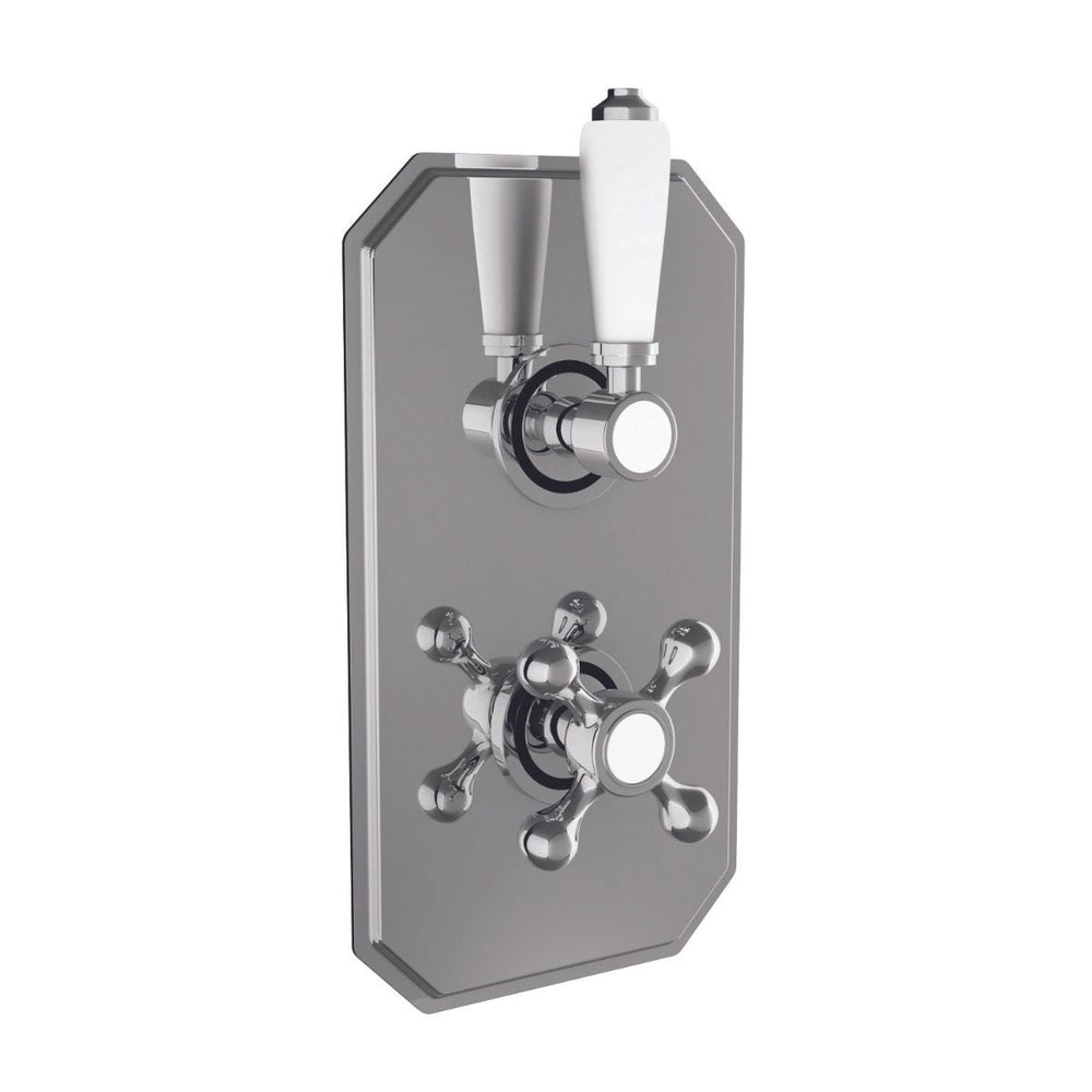 HARRPACK094 - Harrogate Traditional Thermostatic Shower Set One in Chrome - Coa Living