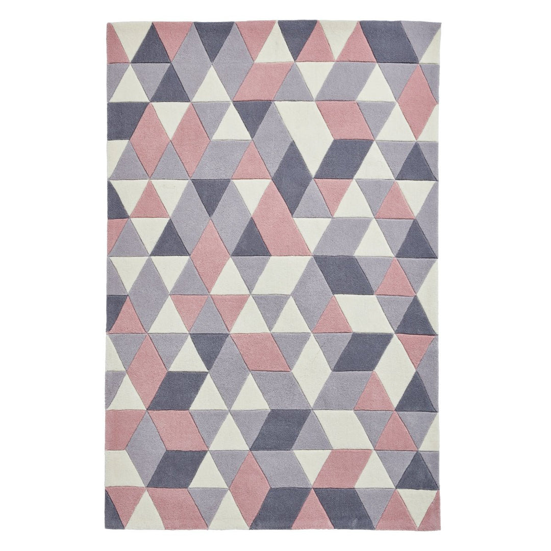 HK3653GRYRSE1217 - Hong Kong 3653 Hand Tufted Acrylic Rug - Coa Living