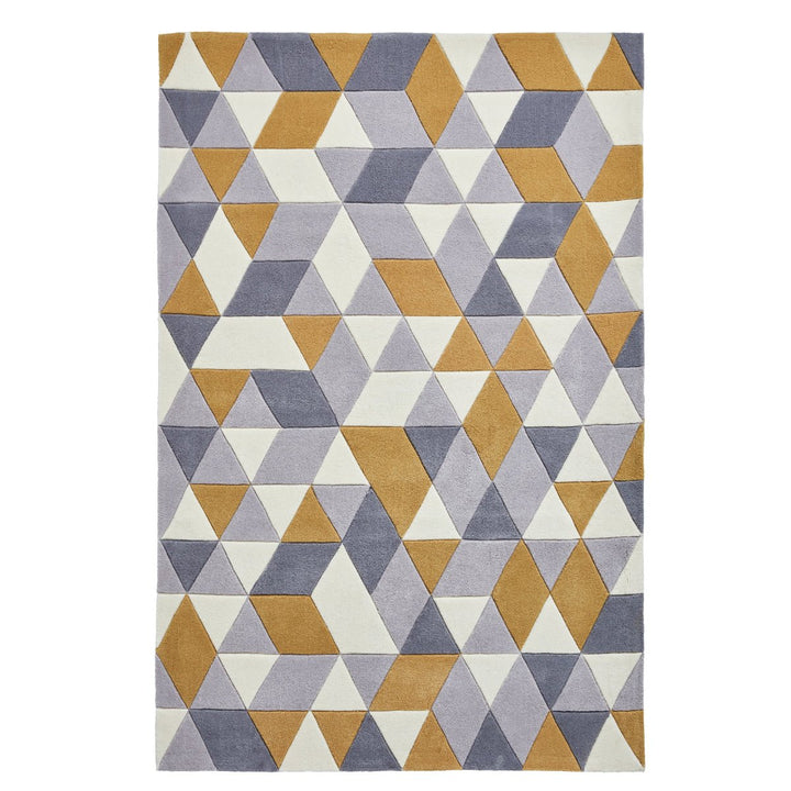 HK3653GRYYEL1217 - Hong Kong 3653 Hand Tufted Acrylic Rug - Coa Living