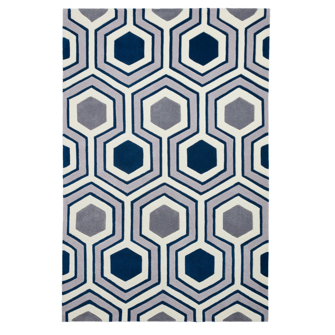 HK3661GRYNVY1217 - Hong Kong 3661 Hand Tufted Acrylic Rug - Coa Living