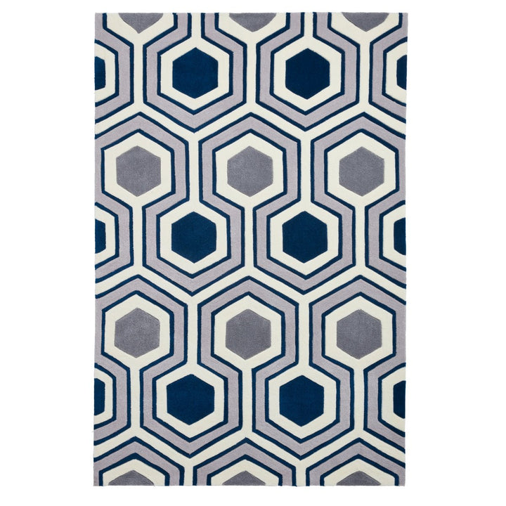 HK3661GRYNVY1217 - Hong Kong 3661 Hand Tufted Acrylic Rug - Coa Living