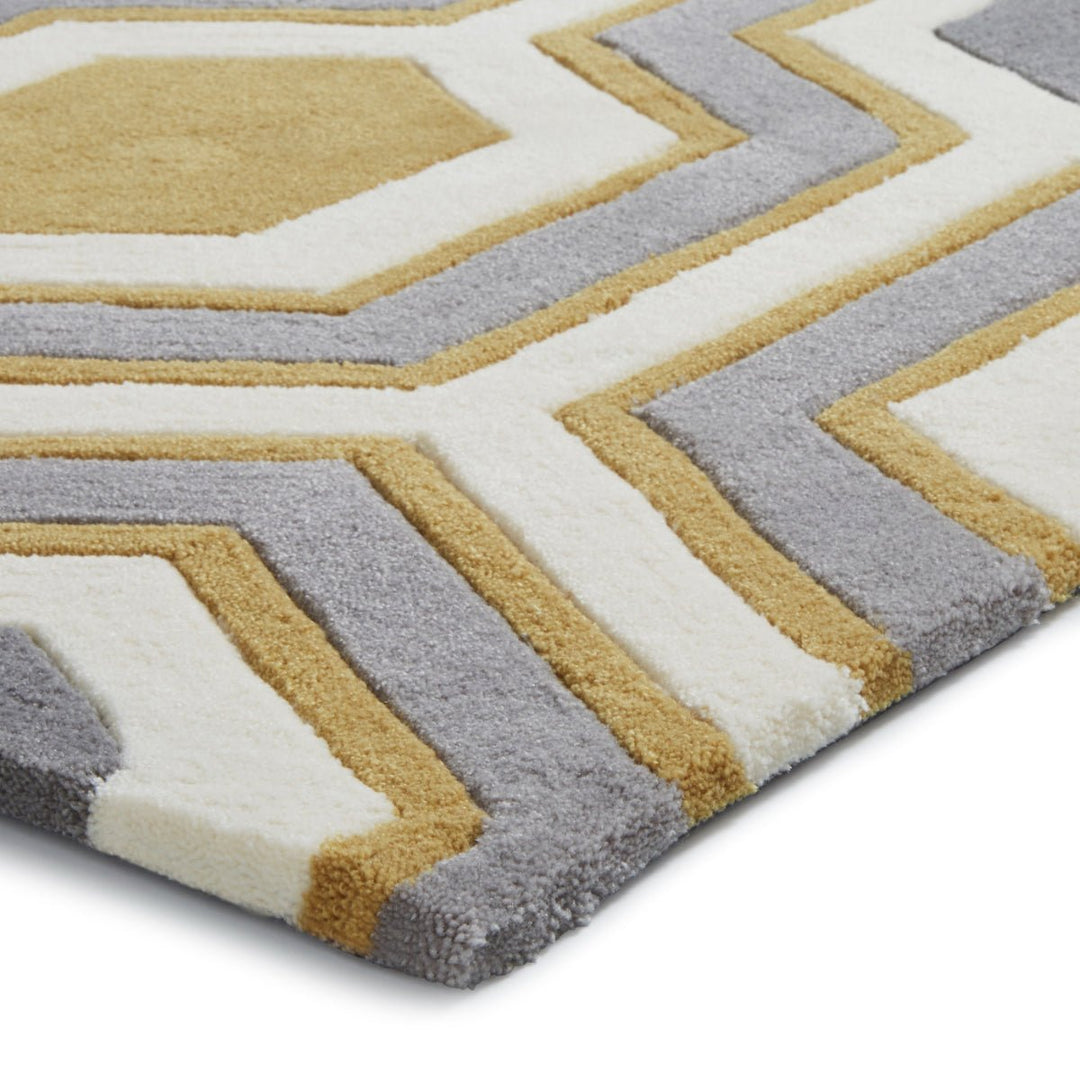 HK3661GRYYEL1217 - Hong Kong 3661 Hand Tufted Acrylic Rug - Coa Living