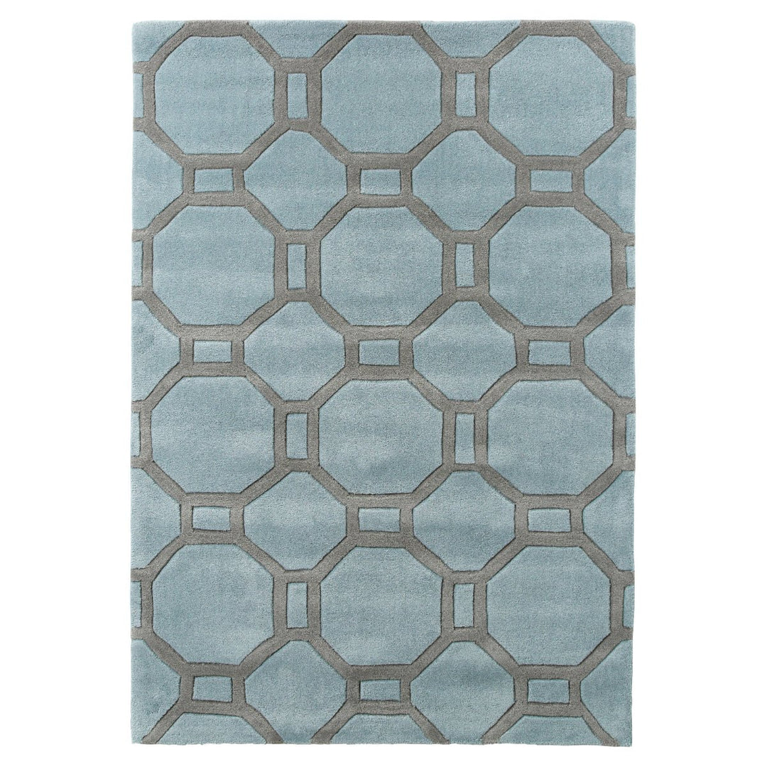 HK4338BLUGRY1217 - Hong Kong 4338 Hand Tufted Acrylic Rug - Coa Living