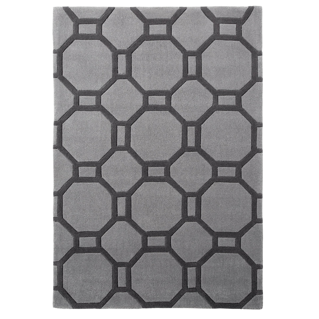 HK4338GREY12170 - Hong Kong 4338 Hand Tufted Acrylic Rug - Coa Living