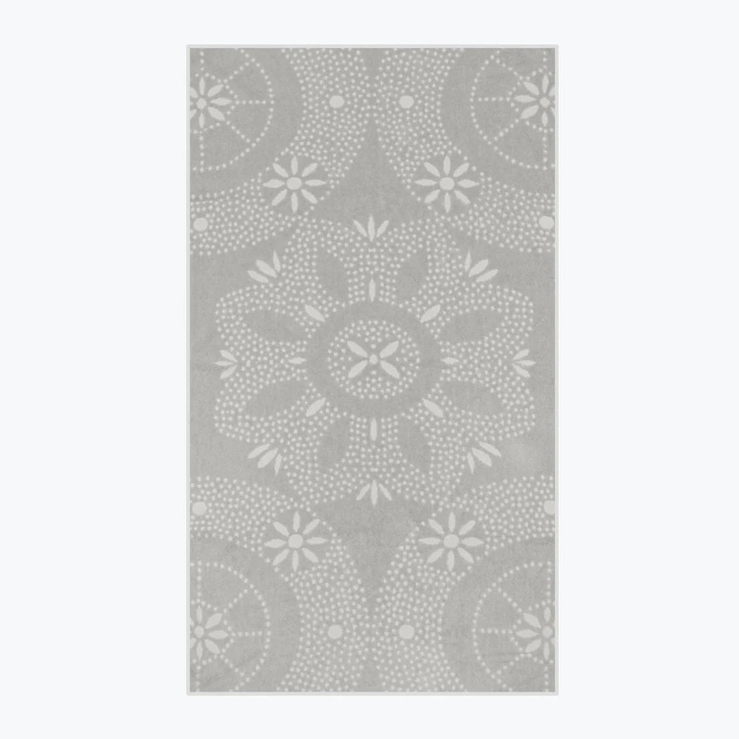 MARRAKESHHANDGREY - Marrakesh Floral Patterned Towels - Coa Living