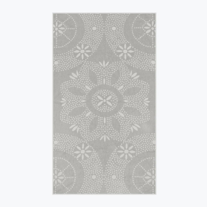 MARRAKESHHANDGREY - Marrakesh Floral Patterned Towels - Coa Living