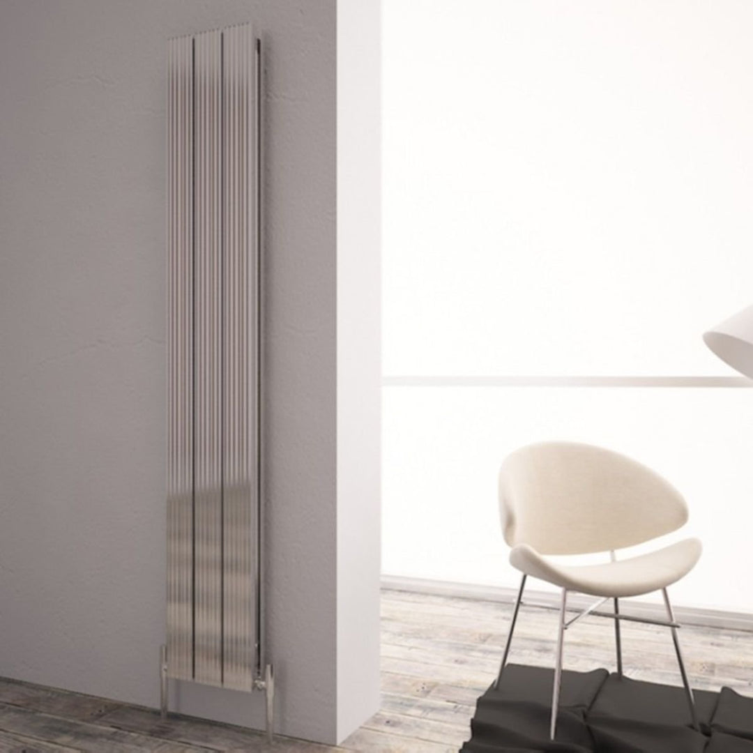 MNZ 0280180003 PLS - Carisa Monza Central Heating Radiator in Polished Anodised Aluminium - Coa Living