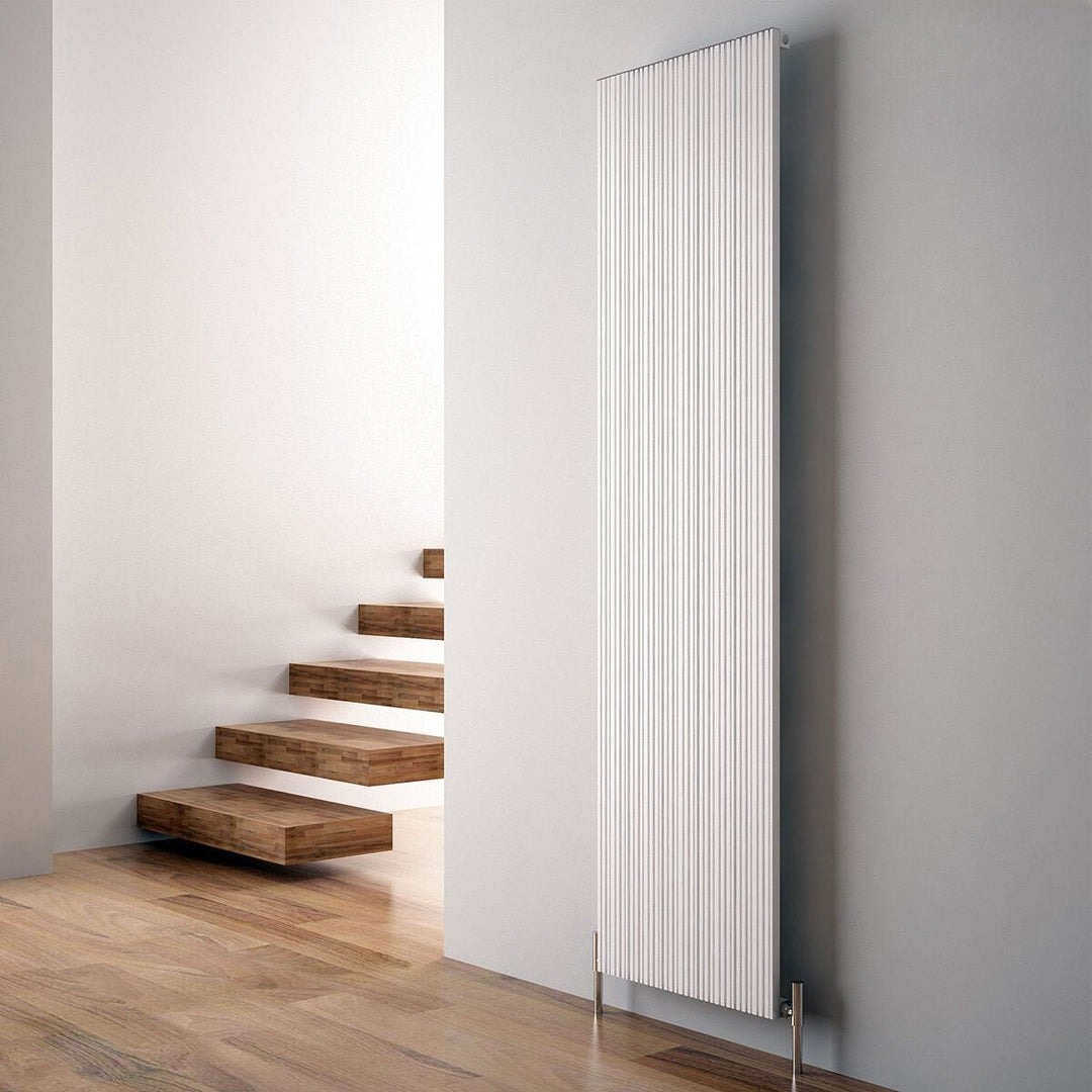 MNZ 0280180003 TXW - Carisa Monza Aluminium Central Heating Radiator in Textured White - Coa Living