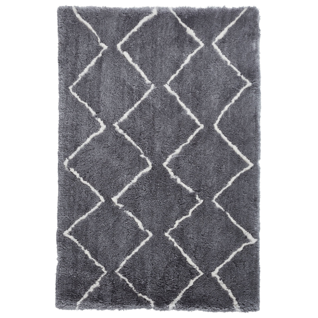 MOR3742GRYCRM1217 - Morocco 3742 Hand Tufted Shaggy Rug - Coa Living