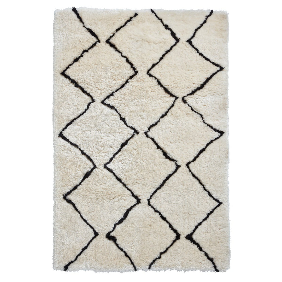 MOR3742IVYBLK1217 - Morocco 3742 Hand Tufted Shaggy Rug - Coa Living