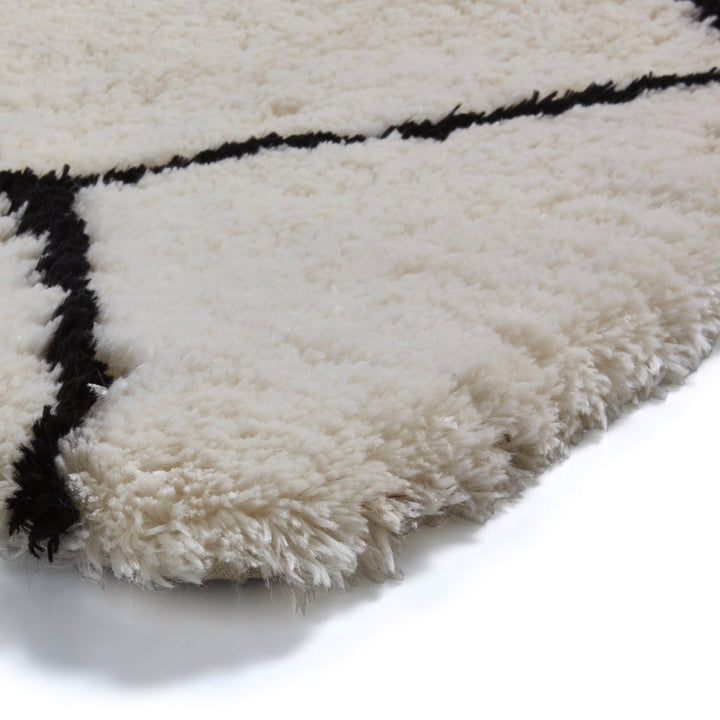 MOR3742IVYBLK1217 - Morocco 3742 Hand Tufted Shaggy Rug - Coa Living