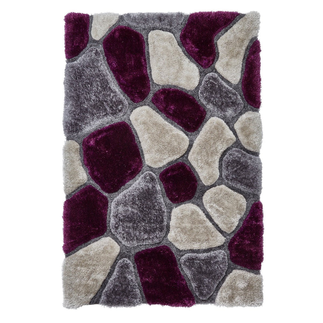 NH5858GRYPUR1217 - Noble House NH5858 Hand Tufted Shaggy Rug - Coa Living