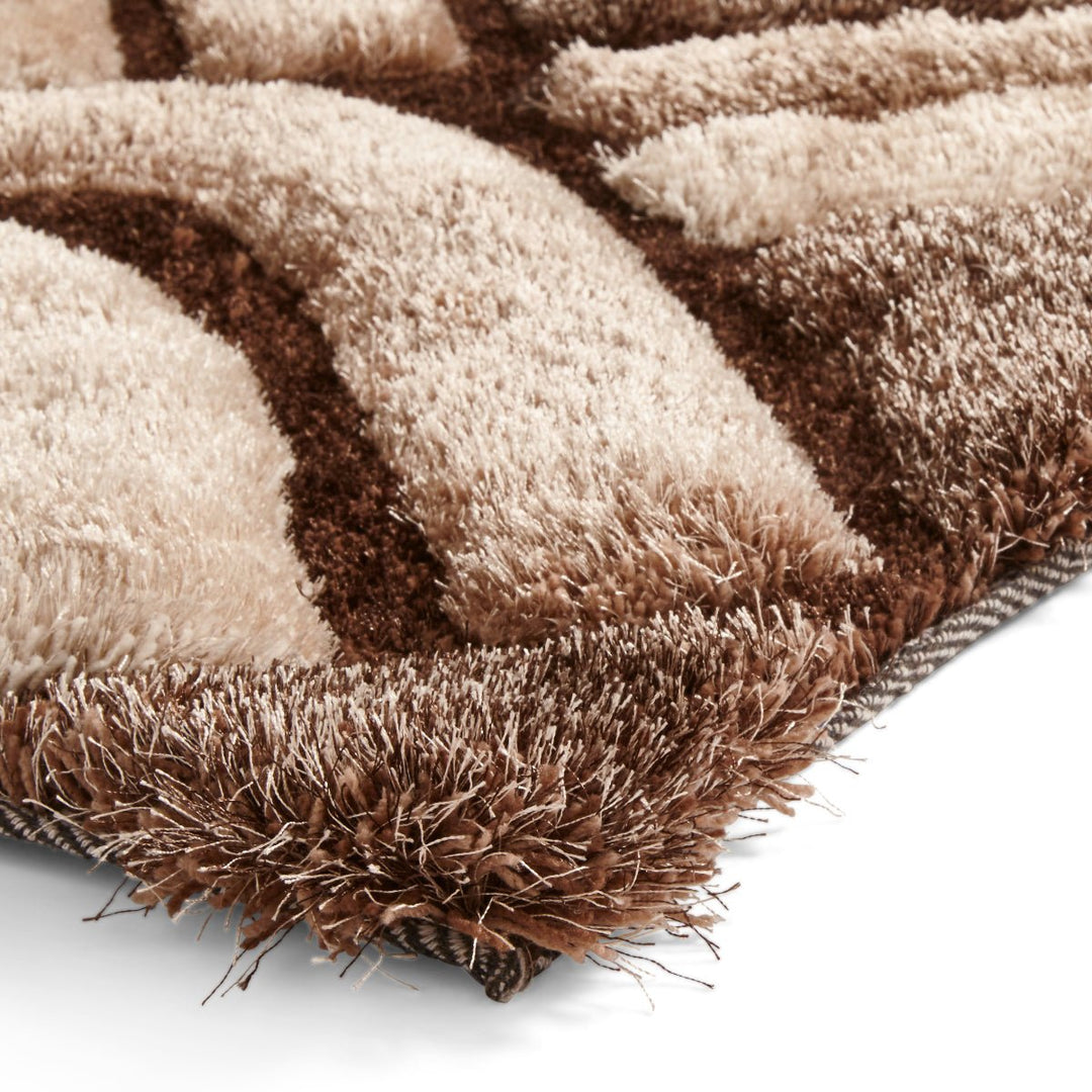 NH8199BROWN1217 - Noble House NH8199 Hand Tufted Shaggy Rug - Coa Living