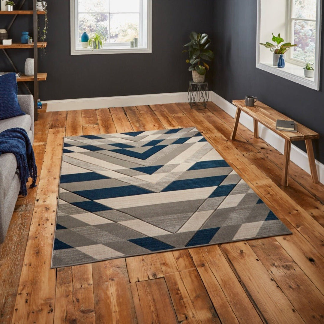 PEMG2075GRYBLU0815 - Pembroke G2075 Woven High Density Rug - Coa Living